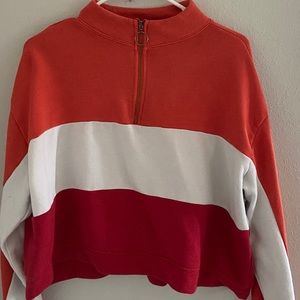 Cropped Crew Neck Sweater